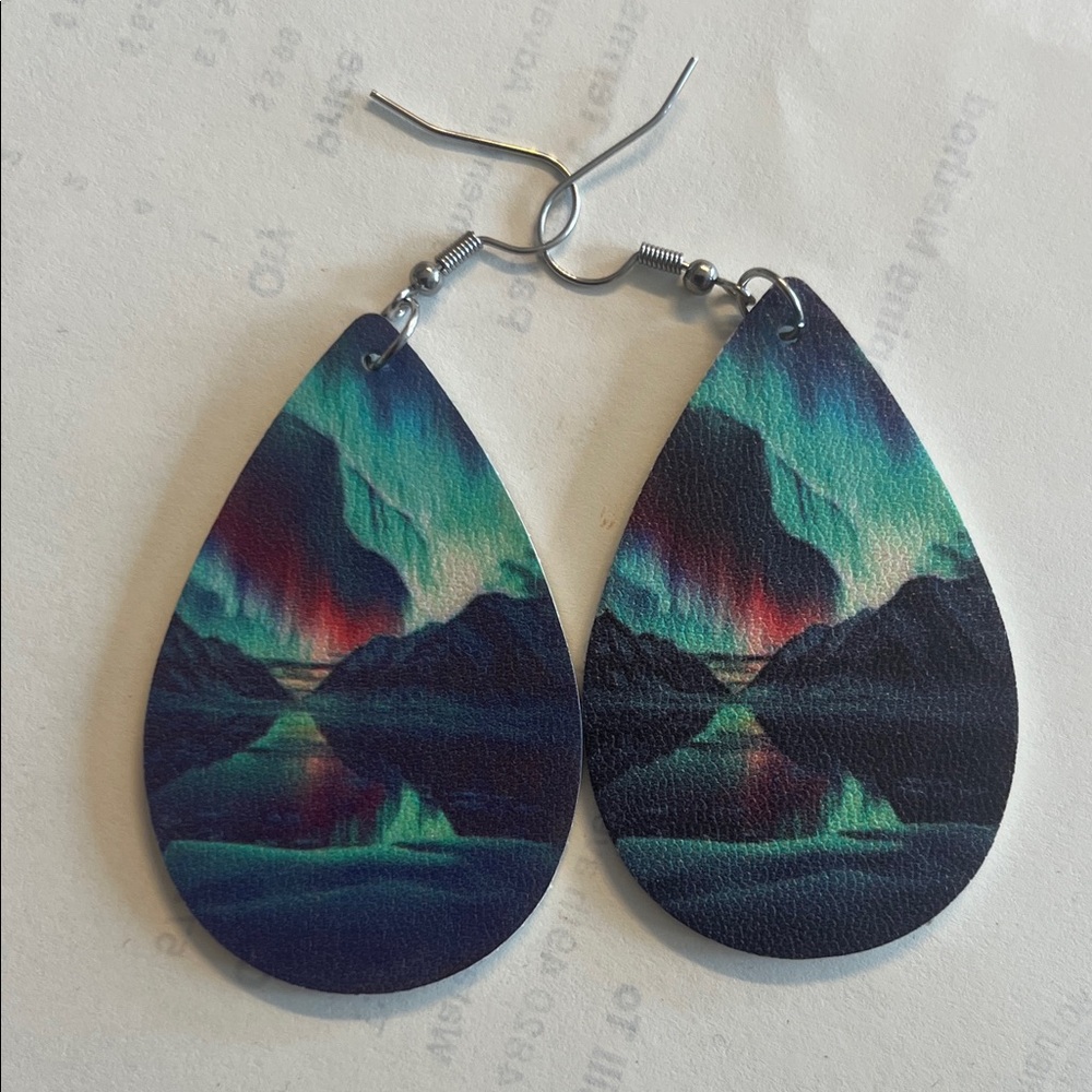 Aurora Borealis Teardrop Earrings